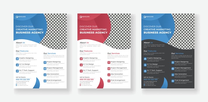 Business pamphlet brochure cover flyer poster design vector