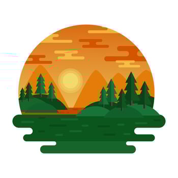 Catch a sight of this beautifully designed night landscape vector