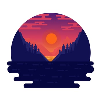 Have a look at this catchy forest landscape vector