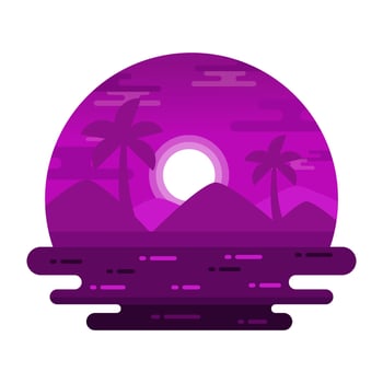 Catch a sight of this beautifully designed night landscape vector