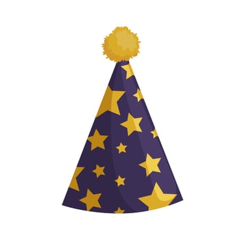 purple party hat vector