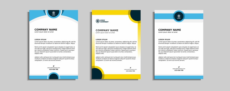 modern corporate letterhead template design vector