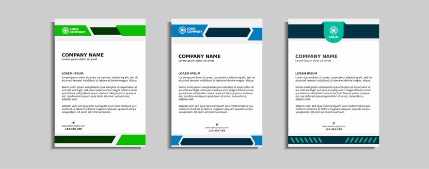 modern corporate letterhead template design vector