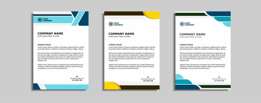 modern corporate letterhead template design vector