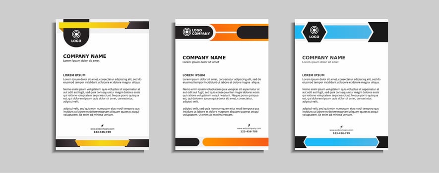 modern corporate letterhead template design vector