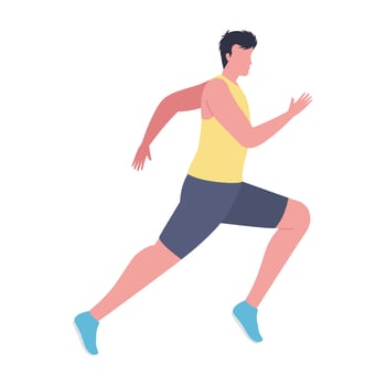 sport man in marathon vector