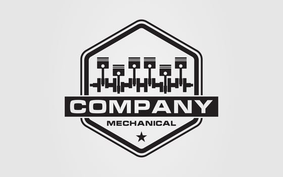 Logo mechanical for auto service auto body and other work vector