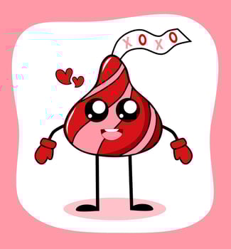 Valentine's XOXO Kiss vector