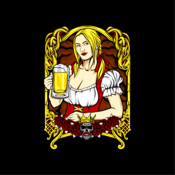 beauty and the beer vector