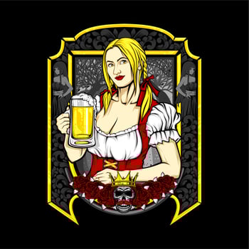 beauty and the beer vector