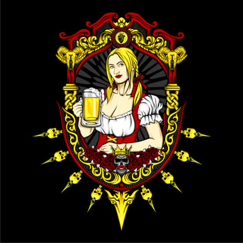 beauty and the beer vector
