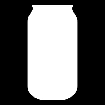 Can white icon vector