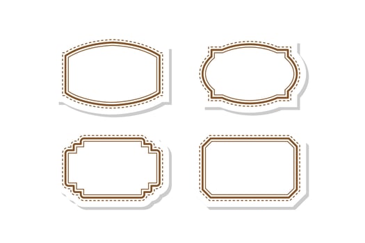Frame vintage decoration set vector