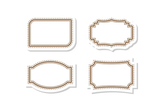 Frame vintage decoration set vector