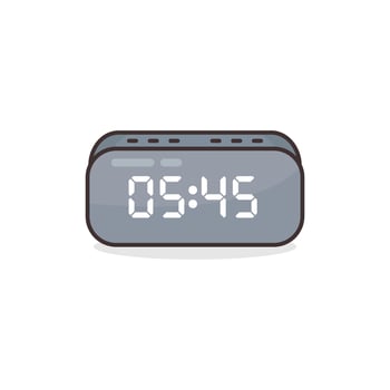 Illustration vector graphic of the digital alarm clock