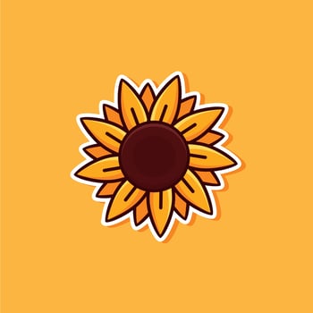 Vector graphic of Sun Flower