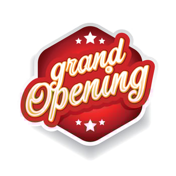 Grand Opening vintage sign red vector