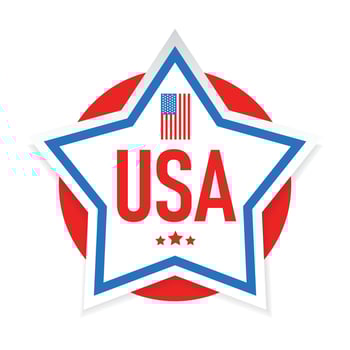 USA flag stripes and star vector