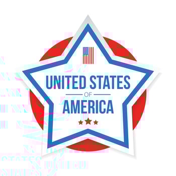USA flag stripes and star vector