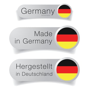 Made in Germany label flag set vector