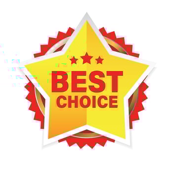 Best Choice award badge star vector