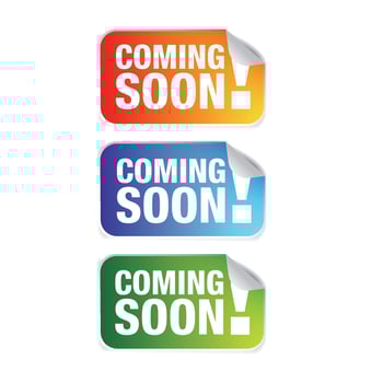 Coming Soon label tag vector