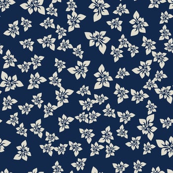 Hand-drawn floral background. Vector seamless pattern in doodle style.  Ideal for fabric, home textiles.