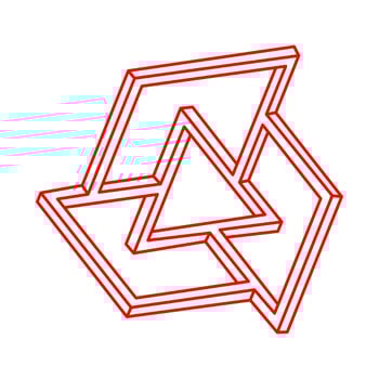 Impossible shape. Geometry. vector