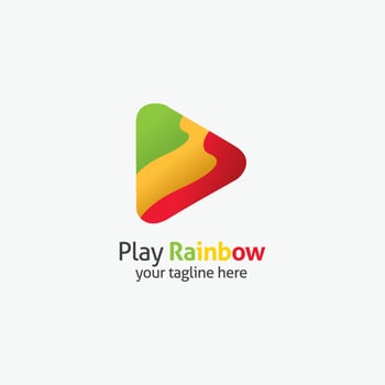Play Logo Design Template. Vector illustration with flat style