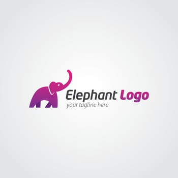 Elephant logo design template. Vector Illustration