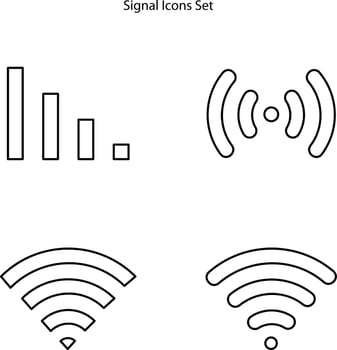 signal icon isolated on white background from marketing business collection. signal icon thin line outline linear signal symbol for logo, web, app, UI. signal icon simple sign. vector