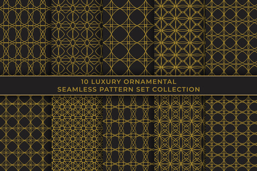 luxury islamic style seamless pattern set collection vector graphic