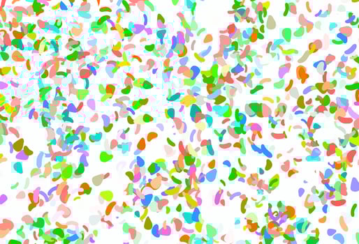 Light multicolor, rainbow vector backdrop with abstract shapes.