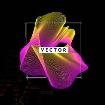 Wavy abstract lines with frames for banner, poster, and other designs. Vector illustration