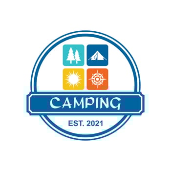 camping logo , adventure logo vector