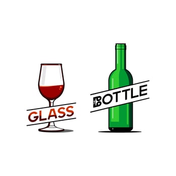 GLASS AND BOTTLE VECTOR