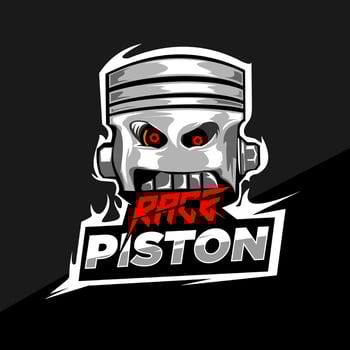 piston race mascot logo vector
