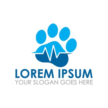 pet pulse vector , veterinary logo