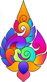 Thai arts oriental designs vector