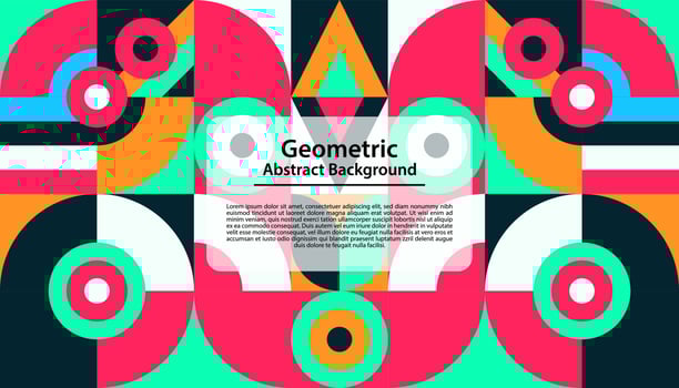 Abstract design of colorful geometric background. vector
