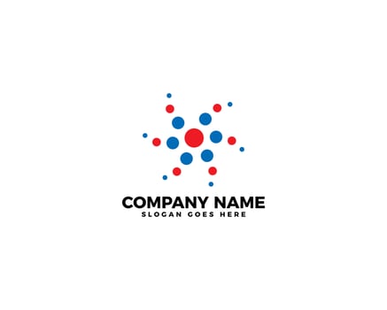 Cell vector logo, Bio molecular laboratory symbol