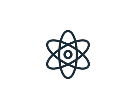 Chemistry Atom Icon Vector Logo Template Illustration Design
