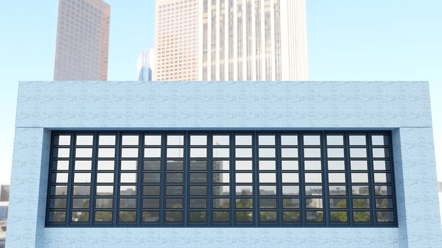 3d Rendered Company Logo Mockup Sign facade Building photo