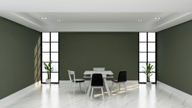 3D render office workspace modern meeting room mockup photo