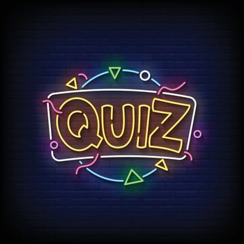 Quiz Neon Signs Style Text Vector