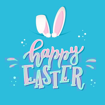 Cute Easter greeting card, poster, print, invitation design. EPS 10 vector