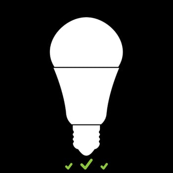 LED lightbulb it is white icon . vector