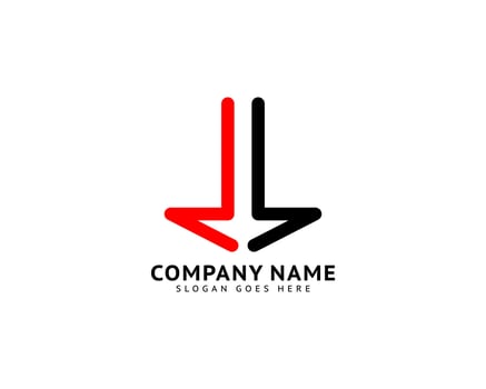 Initial Letter LL Logo Template Design vector