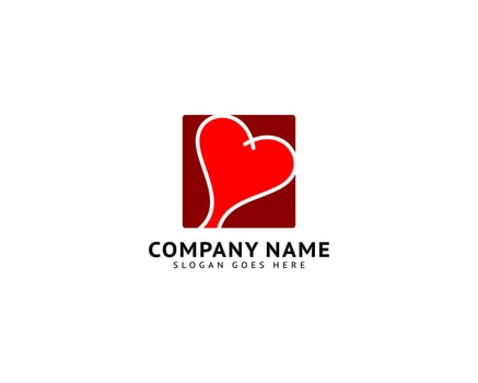 Heart Love Logo Template Vector Icon Design