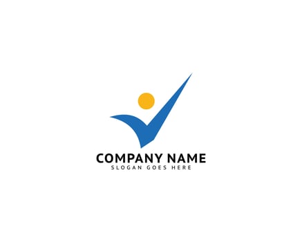 People check logo design vector template